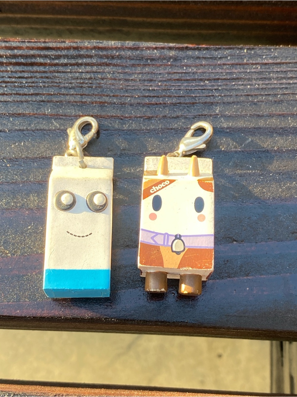 Kidrobot milk Carton & Tokidoki Moofia Choco Keychain necklace  Charms